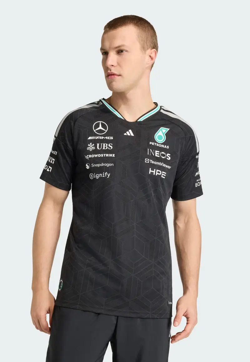 Maglia funzionale Mercedes - Amg Petronas Formula 1 Team Driver acqua / nero / bianco miniatura 2
