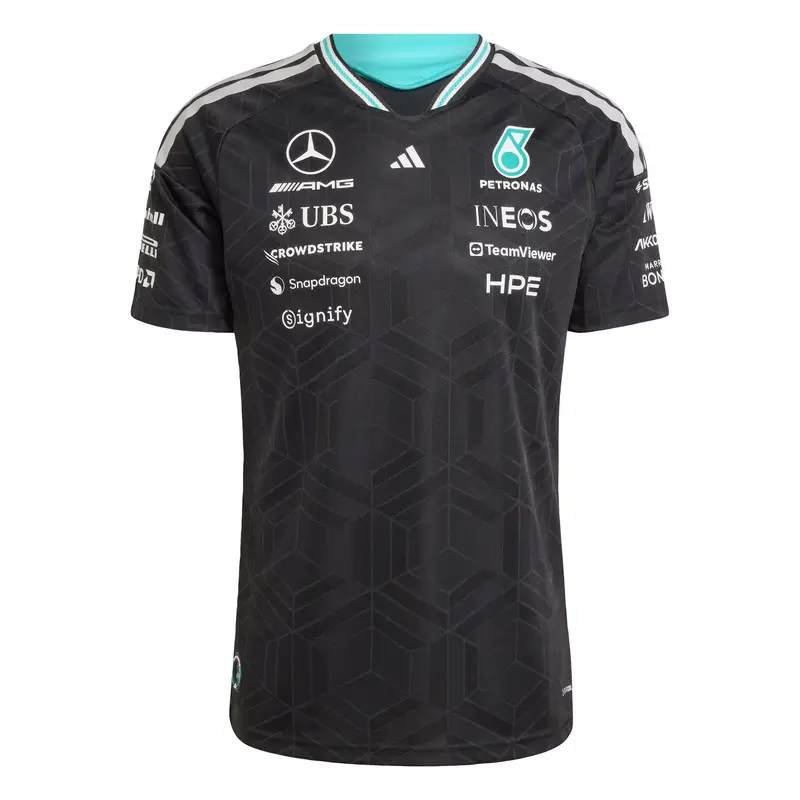 Maglia funzionale Mercedes - Amg Petronas Formula 1 Team Driver acqua / nero / bianco
