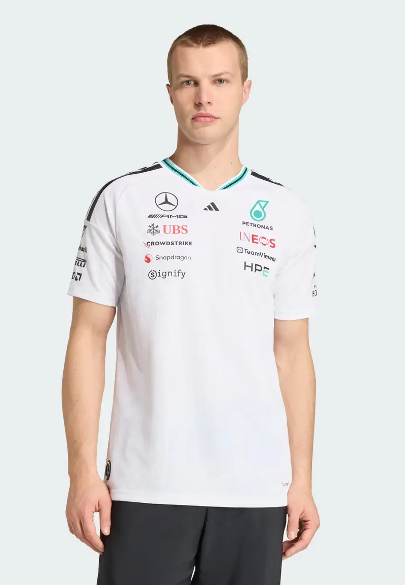 Maglia funzionale Mercedes - Amg Petronas Formula 1 Team Driver rosso / nero / bianco miniatura 2