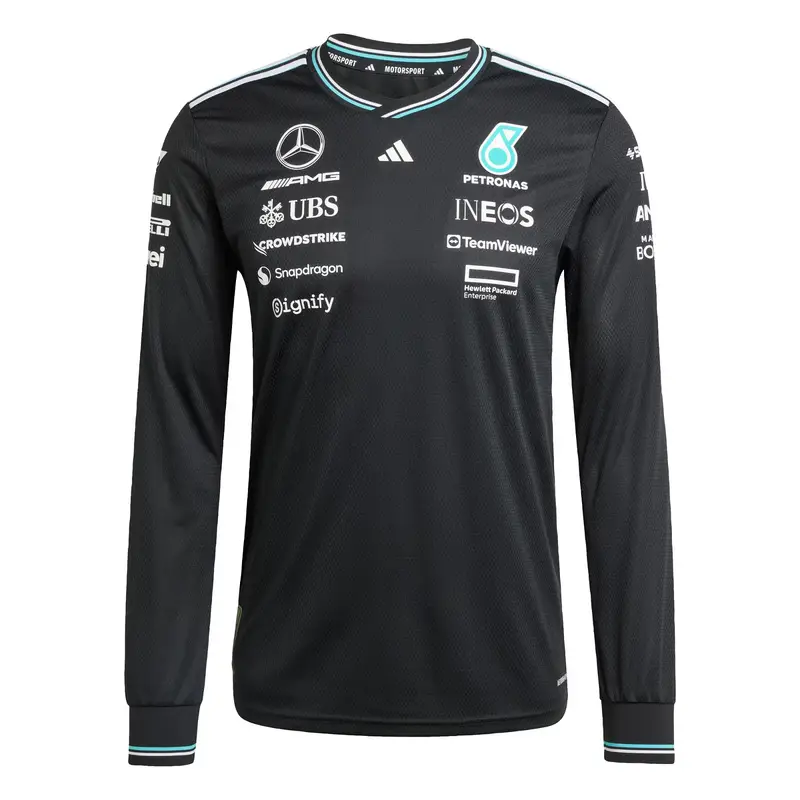 Maglia funzionale 'MERCEDES - AMG PETRONAS FORMULA ONE TEAM DRIVER JERSEY AUTHENTIC LONG' nero