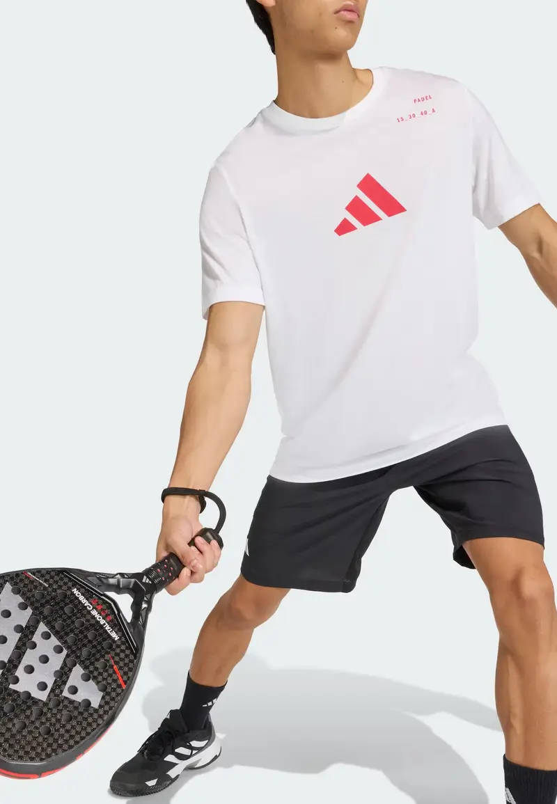 Adidas Performance Maglia Padel Category bianca e rossa miniatura 2