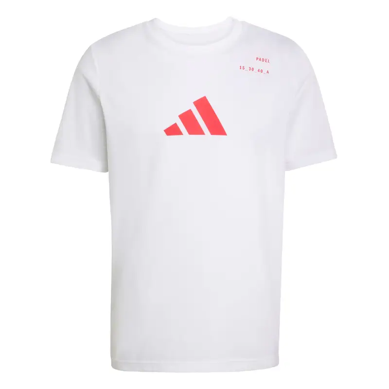 Adidas Performance Maglia Padel Category bianca e rossa
