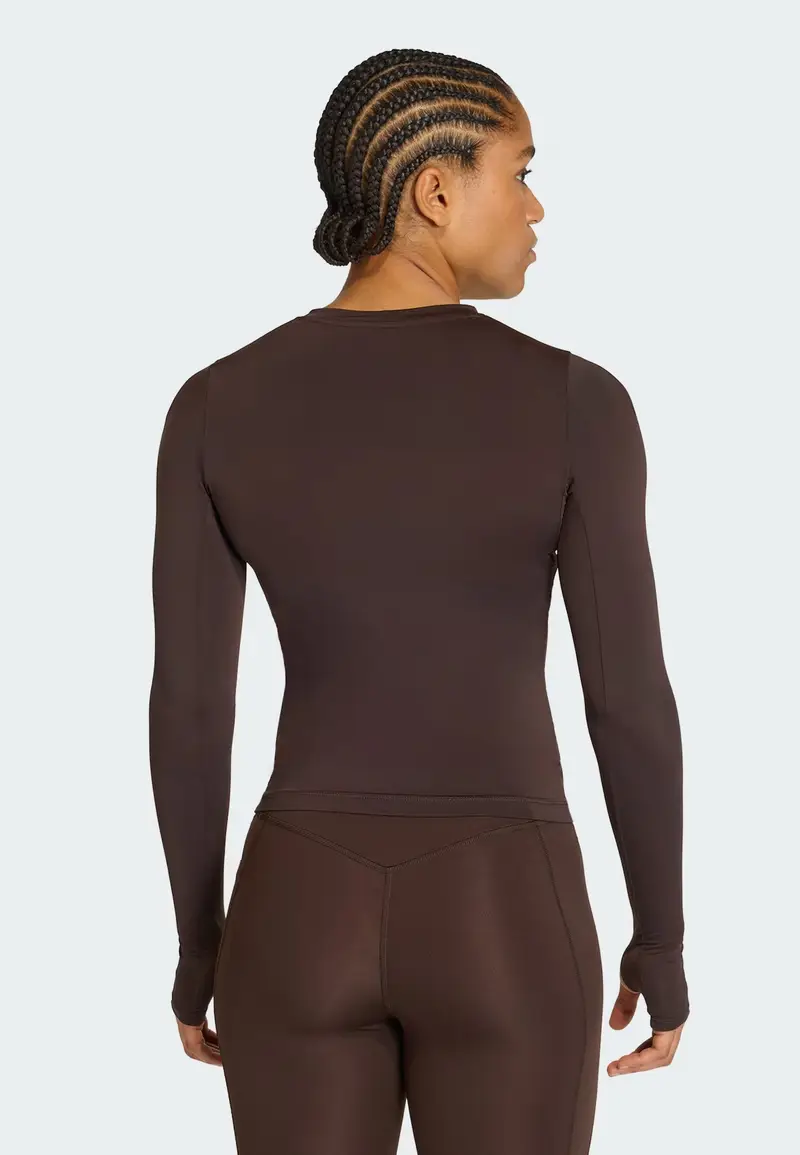 Maglia funzionale Power Essentials marrone scuro / bianco miniatura 3