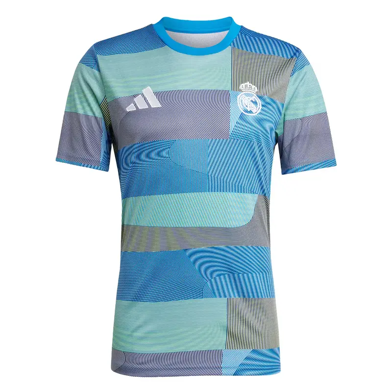 Maglia funzionale 'Real Madrid Prematch 2025/2026' azzurro / grigio / verde chiaro / bianco