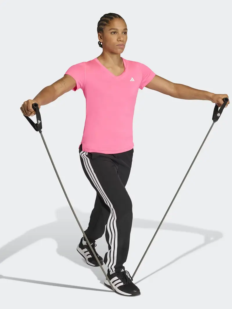 Maglia funzionale rosa chiaro / bianco miniatura 2