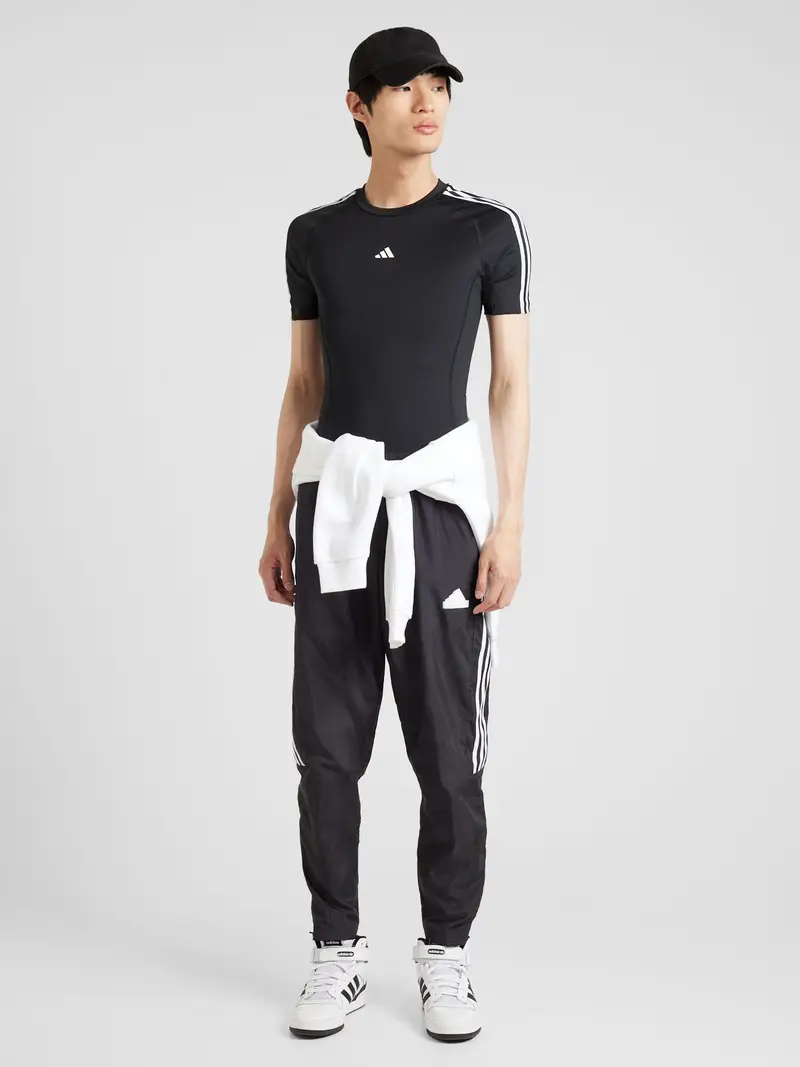 Maglia funzionale TECHFIT Compression Training 3-Stripes nero miniatura 2