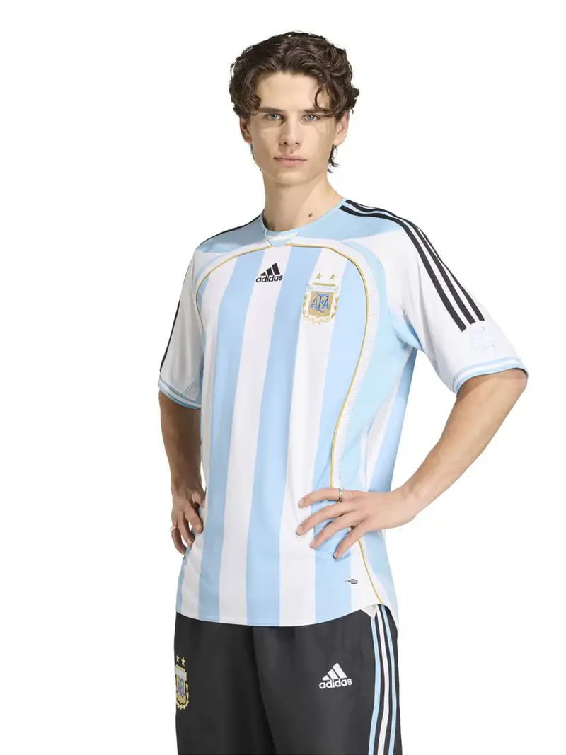 Maglia trikot AFA 06 blu chiaro / oro / nero / bianco miniatura 2