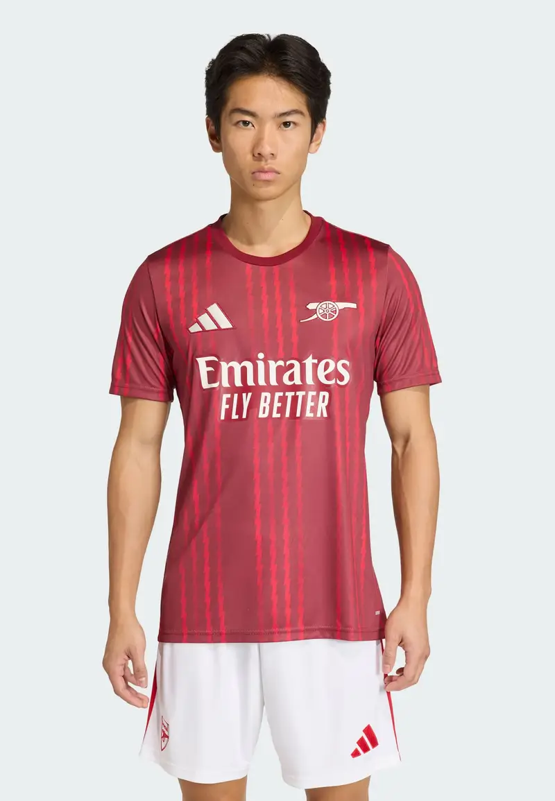 Maglia trikot Arsenal FC 26 Pre-Match rosso / bordeaux / bianco miniatura 3