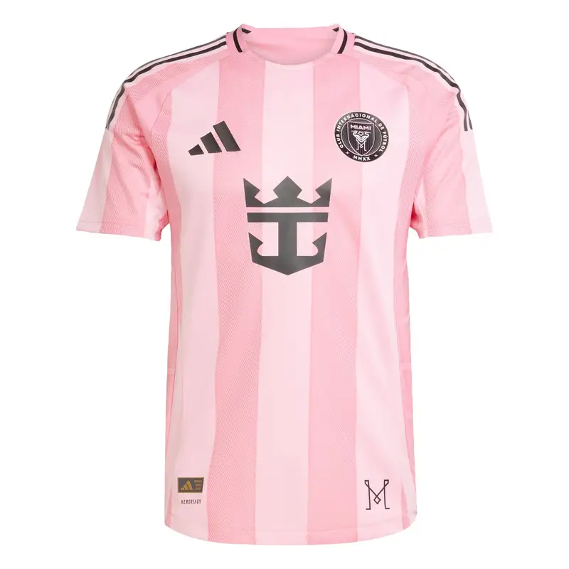 Maglia trikot Inter Miami CF Messi Home rosa / rosa chiaro / nero miniatura 2