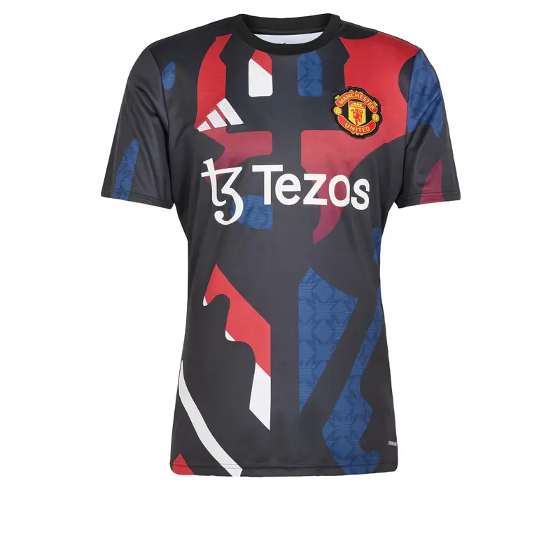 Maglia trikot Manchester United 24/25 Pre-Match blu scuro / rosso / nero / bianco