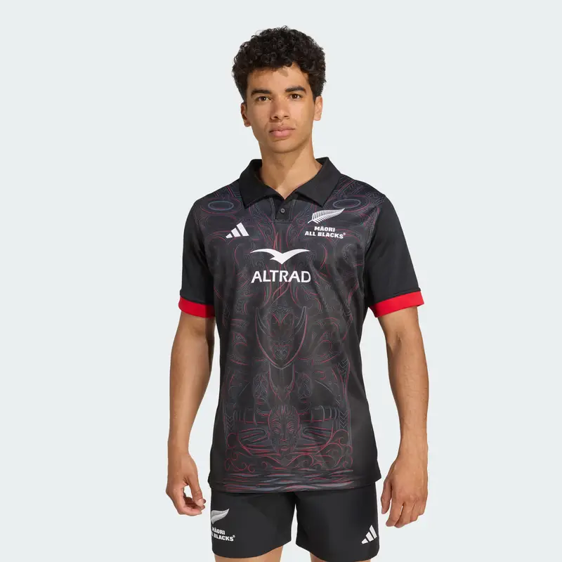 Maglia trikot 'Māori All Blacks' rosso / nero / bianco miniatura 2