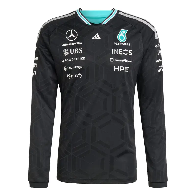 Maglia trikot Mercedes - Amg Petronas Formula 1 Team Authentic nero / bianco