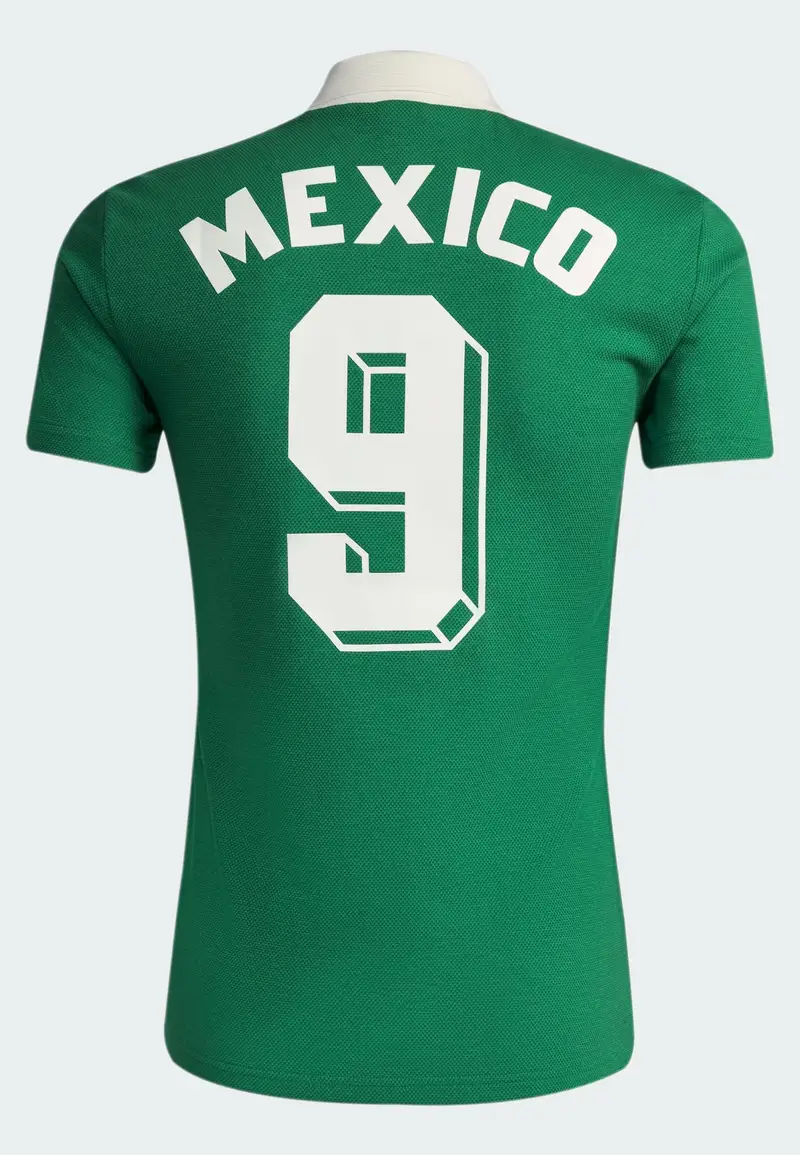 Maglia trikot Mexiko 1986 miele / smeraldo / bianco miniatura 2