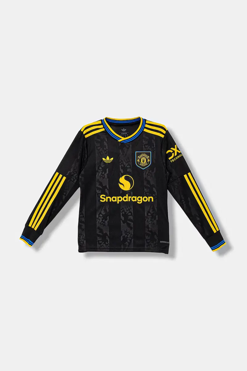 maglietta a maniche lunghe per bambini Manchester United colore nero KD4230