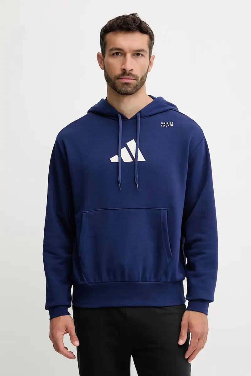 maglietta da trekking Category Training Graphic uomo colore blu navy con cappuccio JM8974