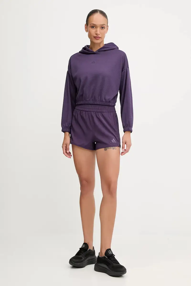 maglietta da trekking Cover-up donna colore violetto con cappuccio JY2667 miniatura 2