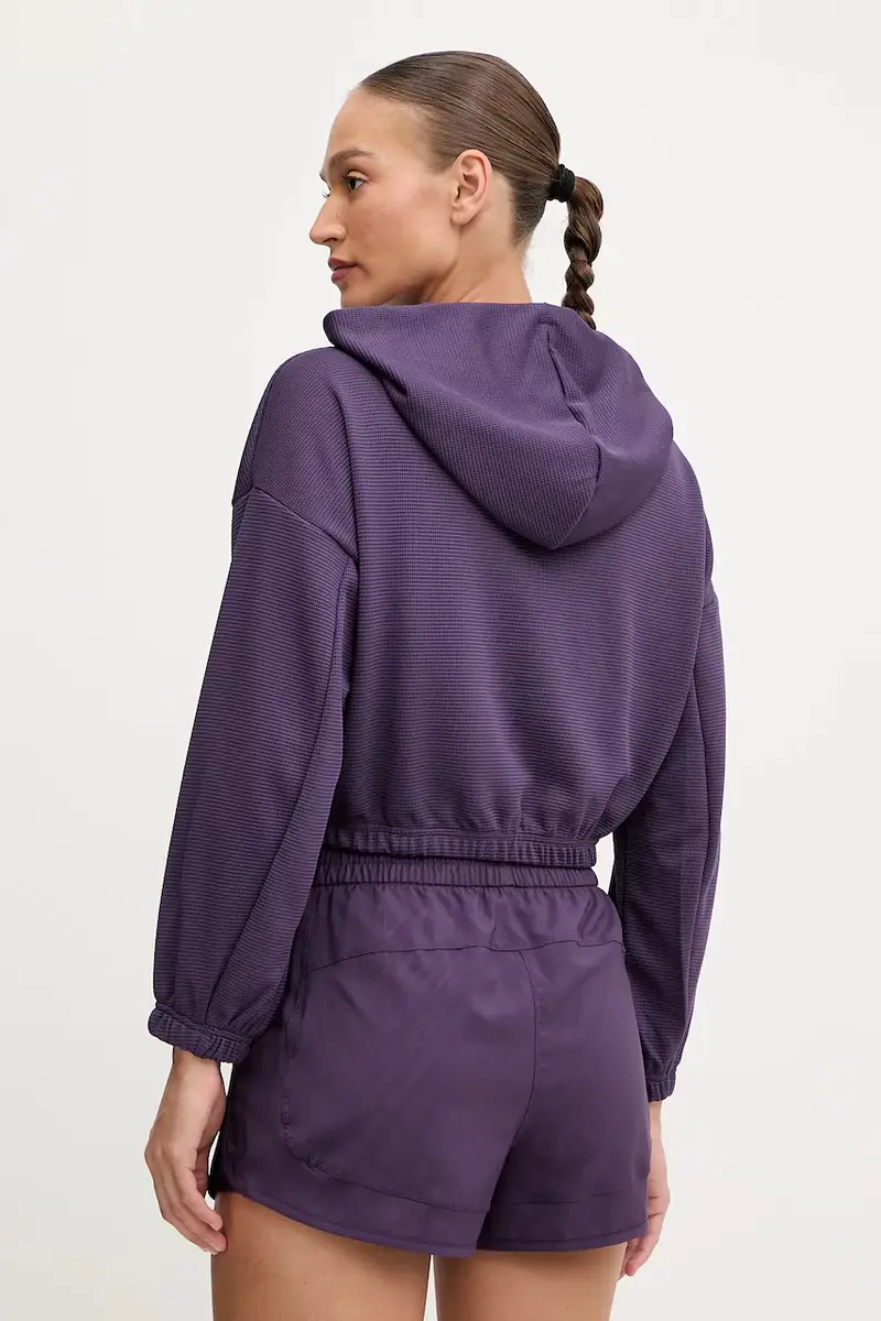 maglietta da trekking Cover-up donna colore violetto con cappuccio JY2667 miniatura 3