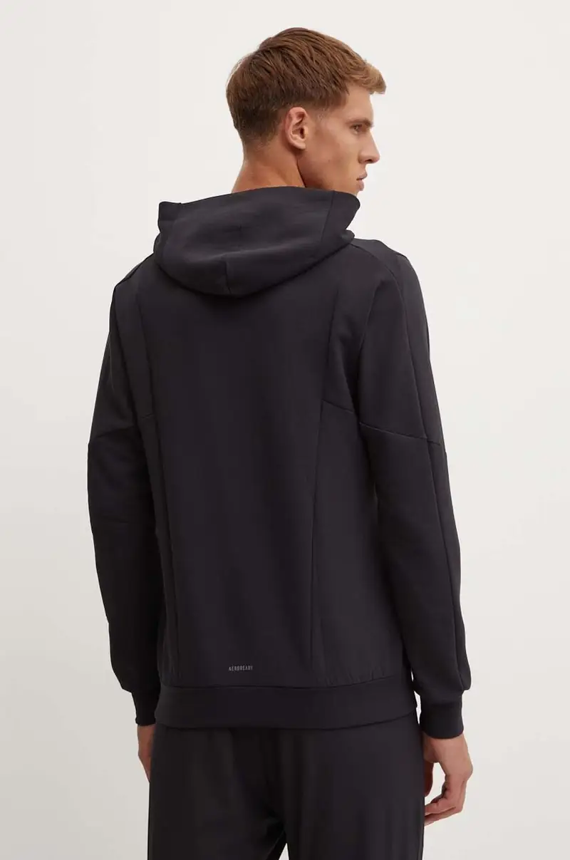 maglietta da trekking Designed for Training colore nero con cappuccio IY1119 miniatura 3