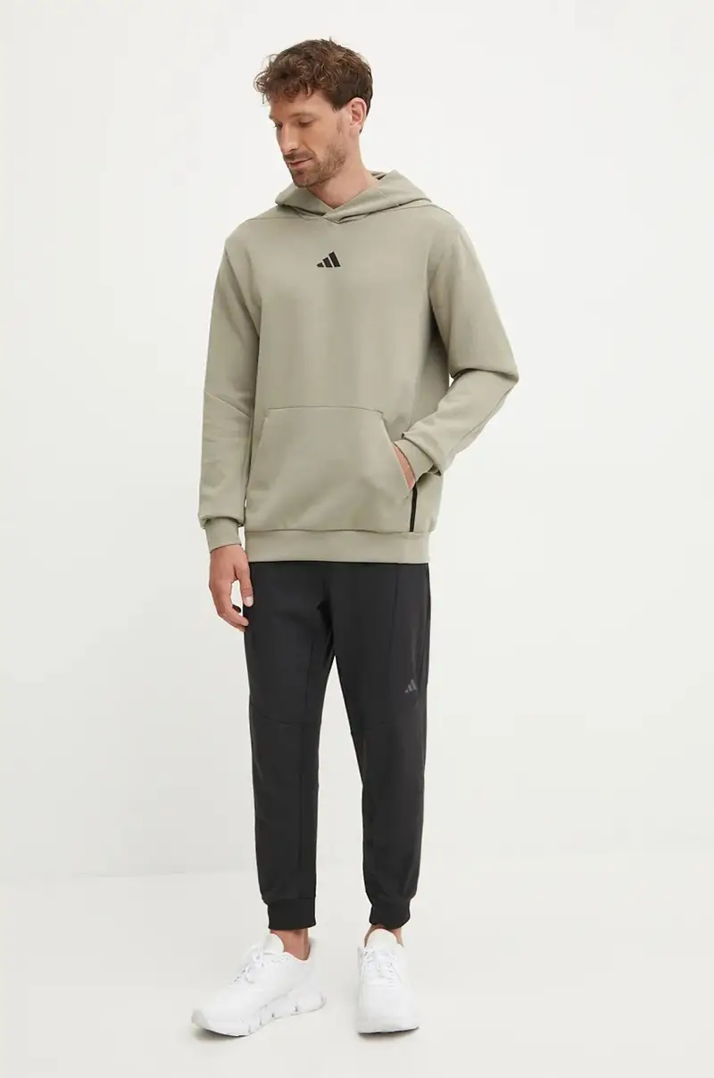 maglietta da trekking Designed for Training colore verde con scaldacollo JE6690 miniatura 2