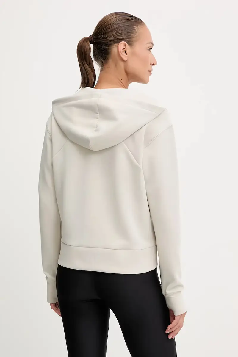 maglietta da trekking Designed for Training donna colore beige con cappuccio JX7318 miniatura 3