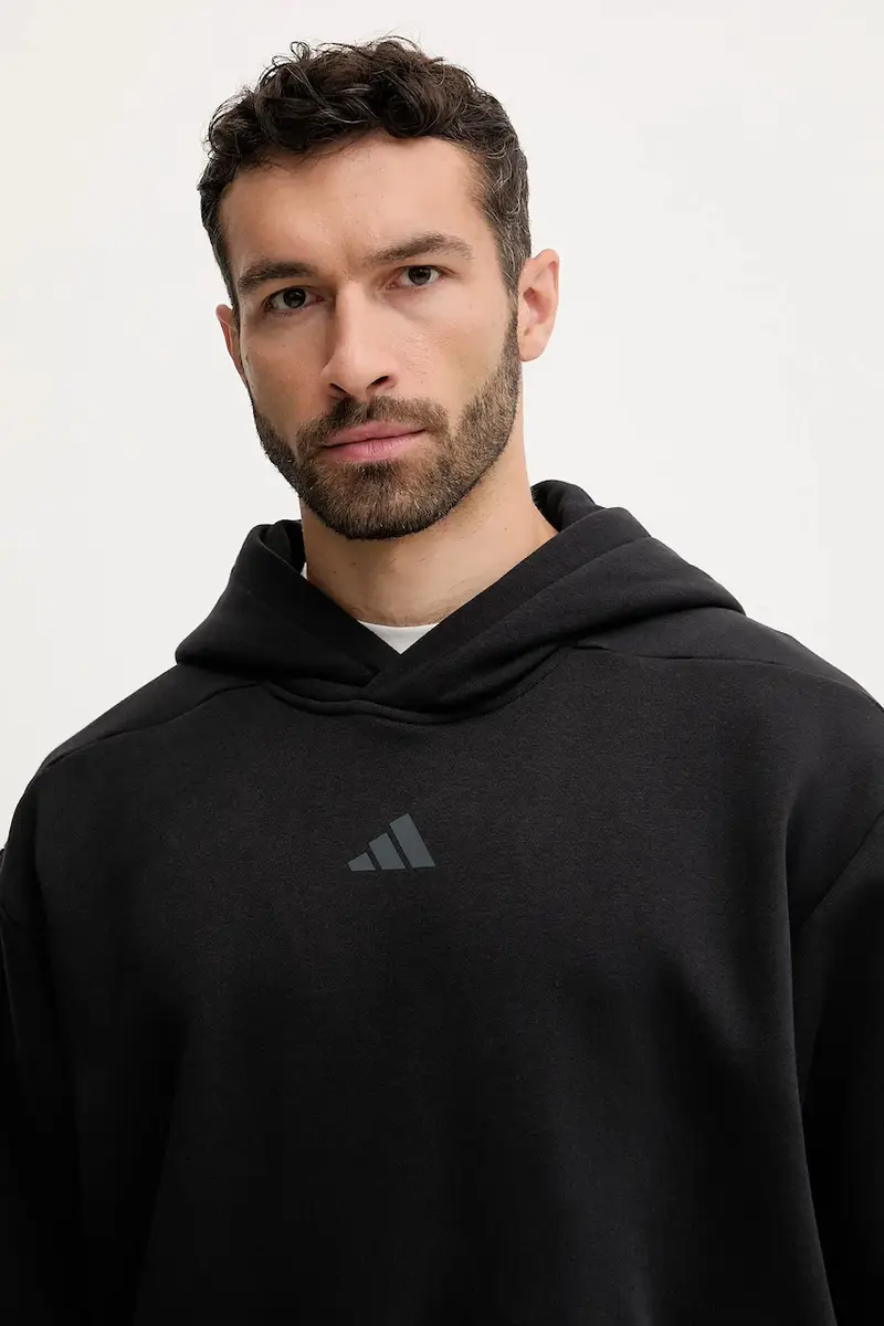 maglietta da trekking POWER uomo colore nero con cappuccio JZ6248 miniatura 4