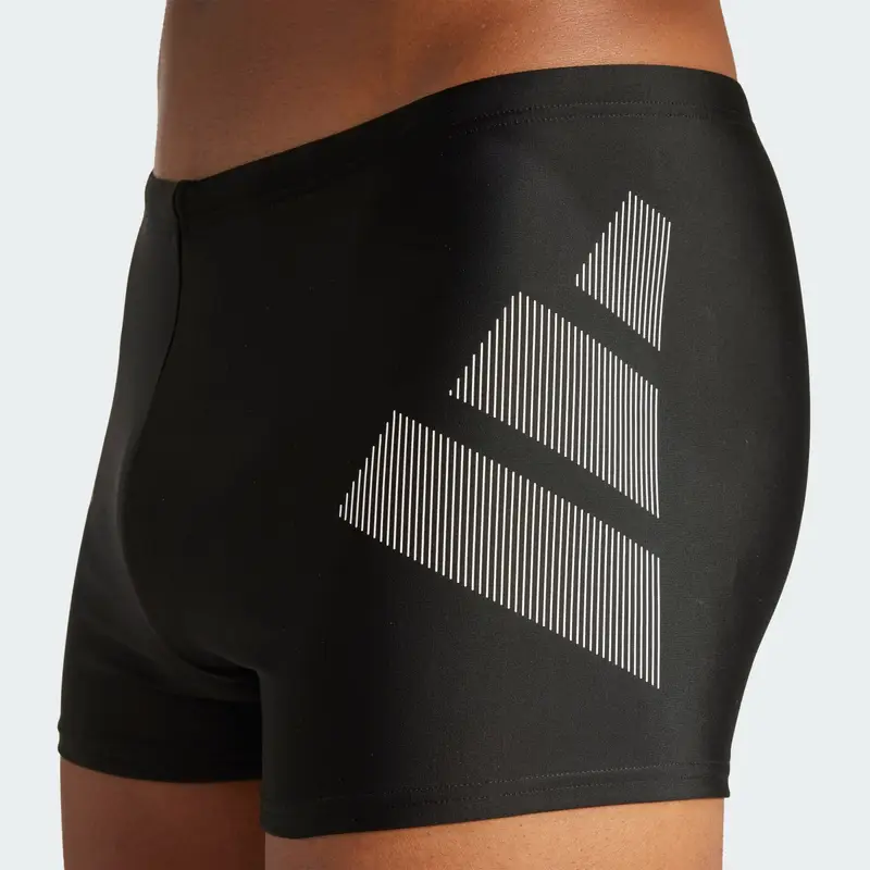 ADIDAS PERFORMANCE Pantaloncini sportivi da bagno 'Big Bars' grigio / nero / bianco miniatura 3