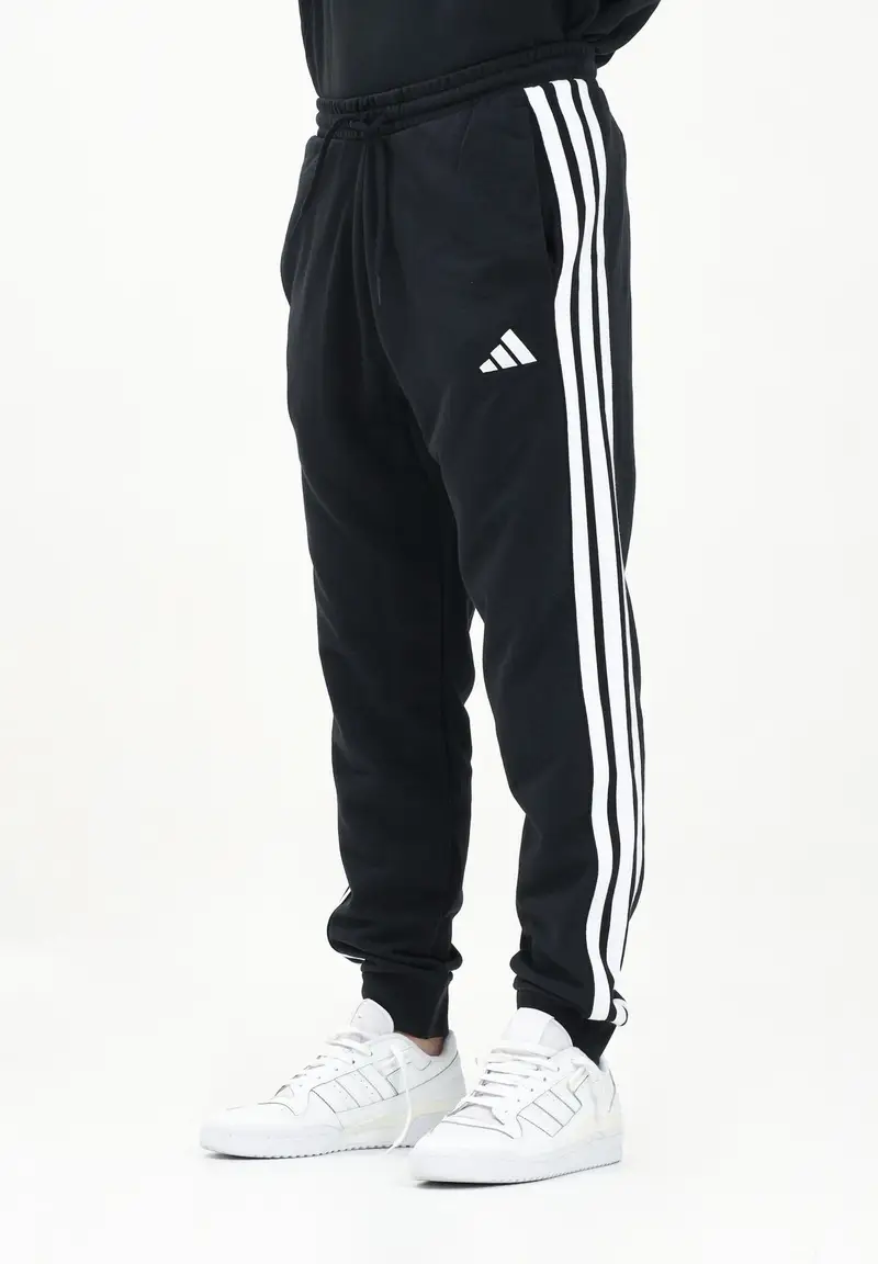 ADIDAS PERFORMANCE Pantalone sportivo Essential 3-Stripes French Terry nero da uomo