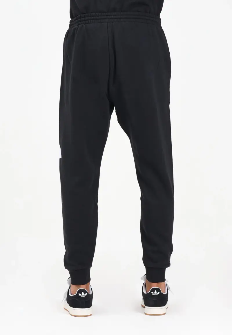 Pantalone sportivo Essentials Big Logo Cuffed Fleece nero da uomo miniatura 3