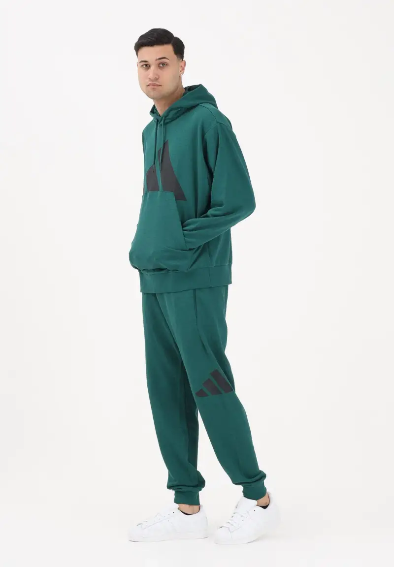 Pantalone sportivo Essentials Big Logo French Terry verde da uomo miniatura 2