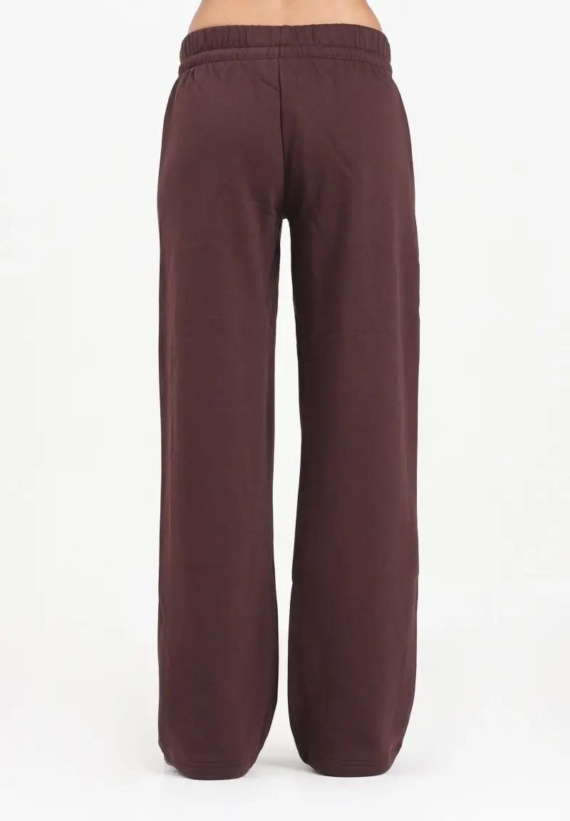 Pantalone sportivo Essentials Small Logo Feel Cozy Open-Hem marrone da donna miniatura 3