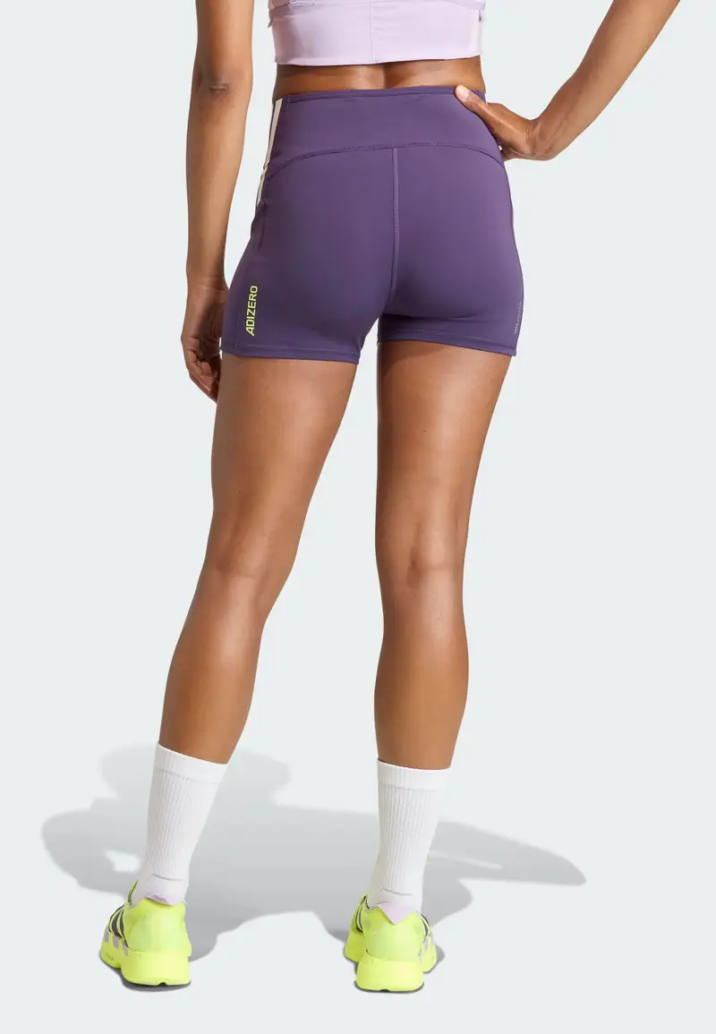 Pantaloni sportivi Adizero melanzana / bianco miniatura 3