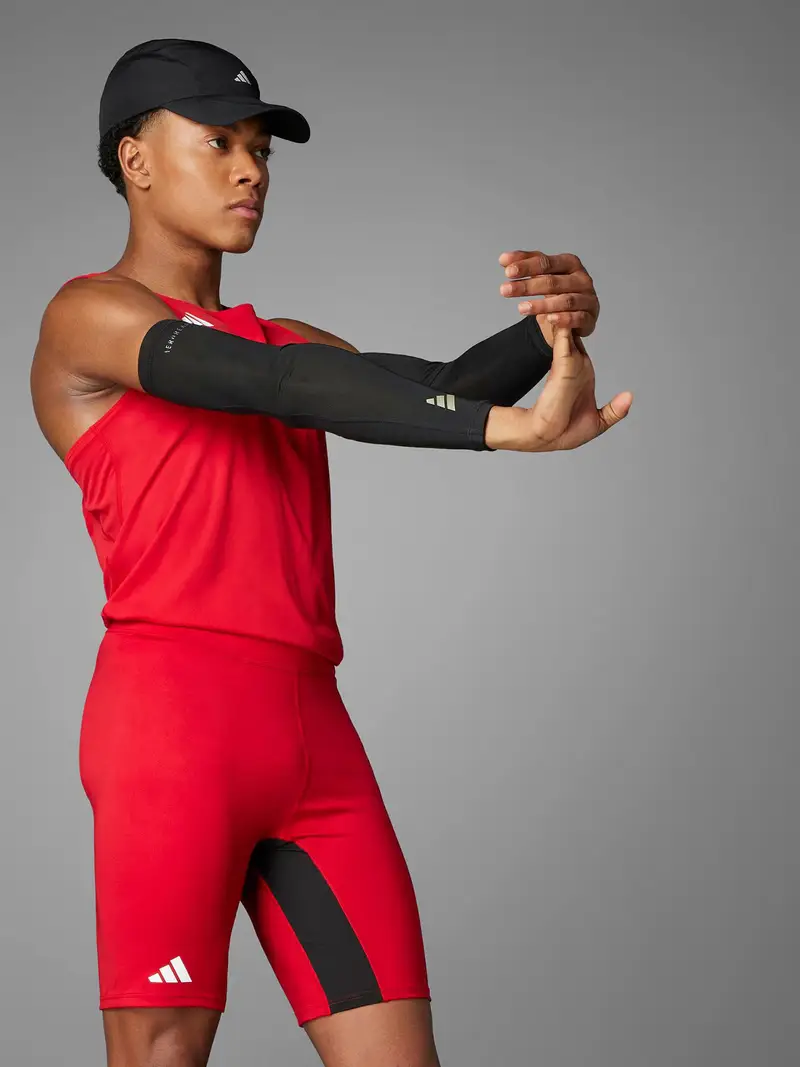 Pantaloni sportivi ADIZERO rosso / nero / bianco miniatura 3