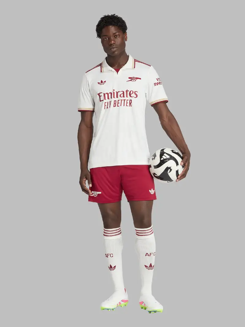 ADIDAS PERFORMANCE Pantaloni sportivi 'AFC 3' borgogna / bianco naturale miniatura 3