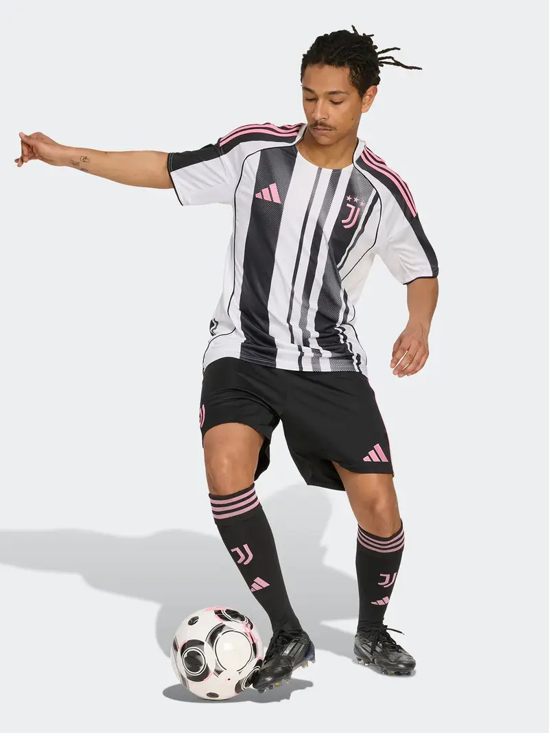Pantaloni sportivi Juventus Turin rosa / nero miniatura 3
