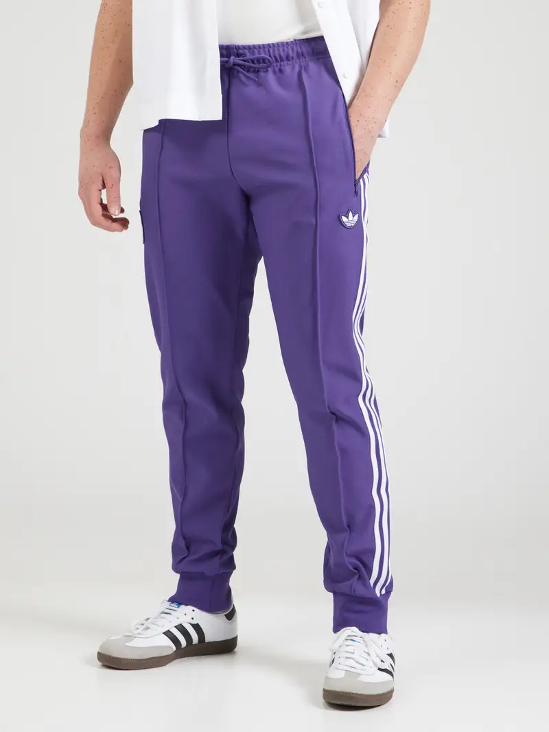 Pantaloni sportivi lilla / bianco miniatura 2