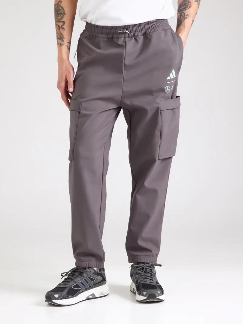 Pantaloni sportivi 'Mercedes - AMG Petronas Formula One Team' grigio / menta miniatura 2