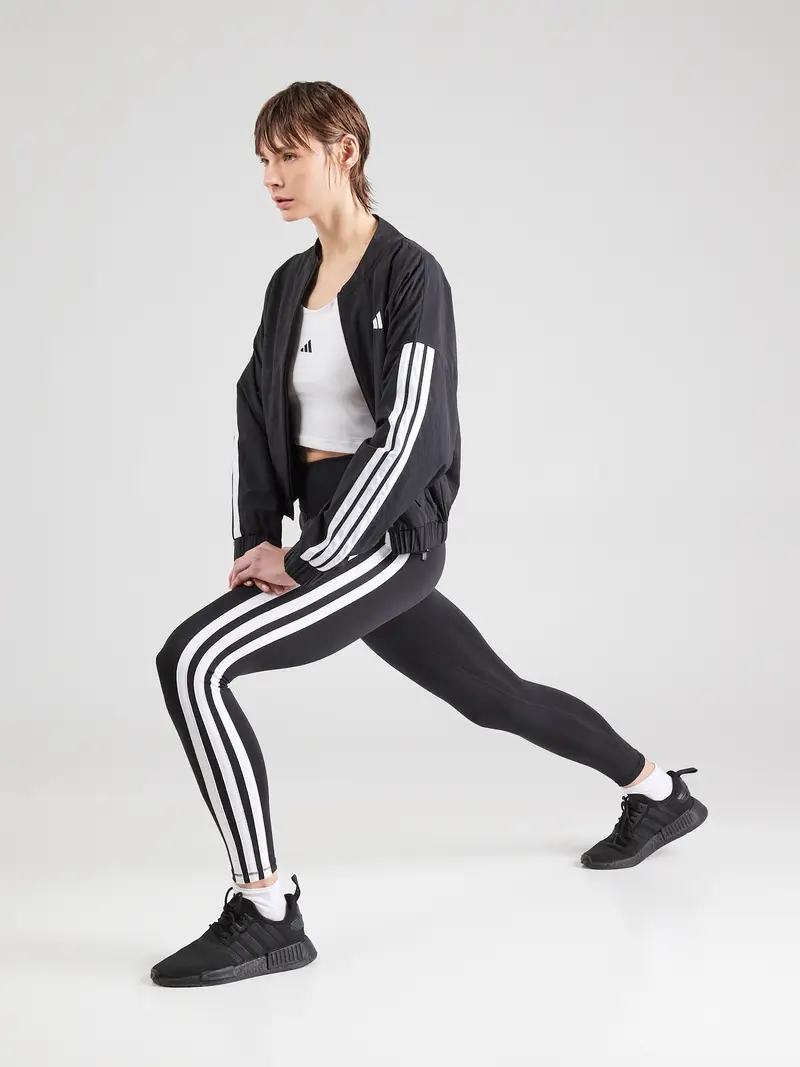 ADIDAS PERFORMANCE Pantaloni sportivi 'Optime Essentials' nero / bianco miniatura 3