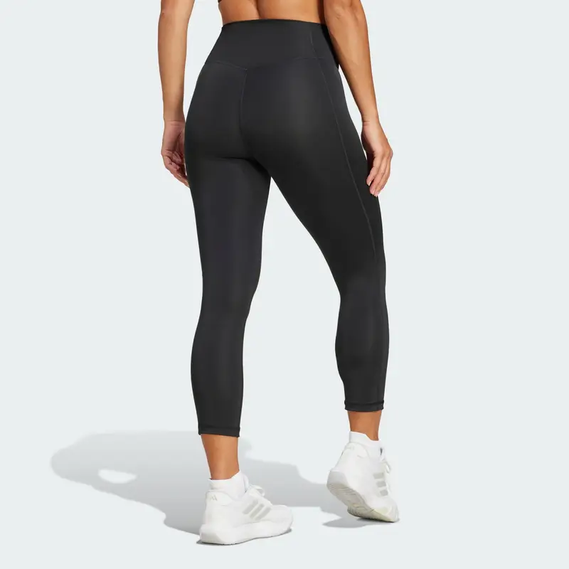 ADIDAS PERFORMANCE Pantaloni sportivi 'Optime Essentials' nero / bianco miniatura 2