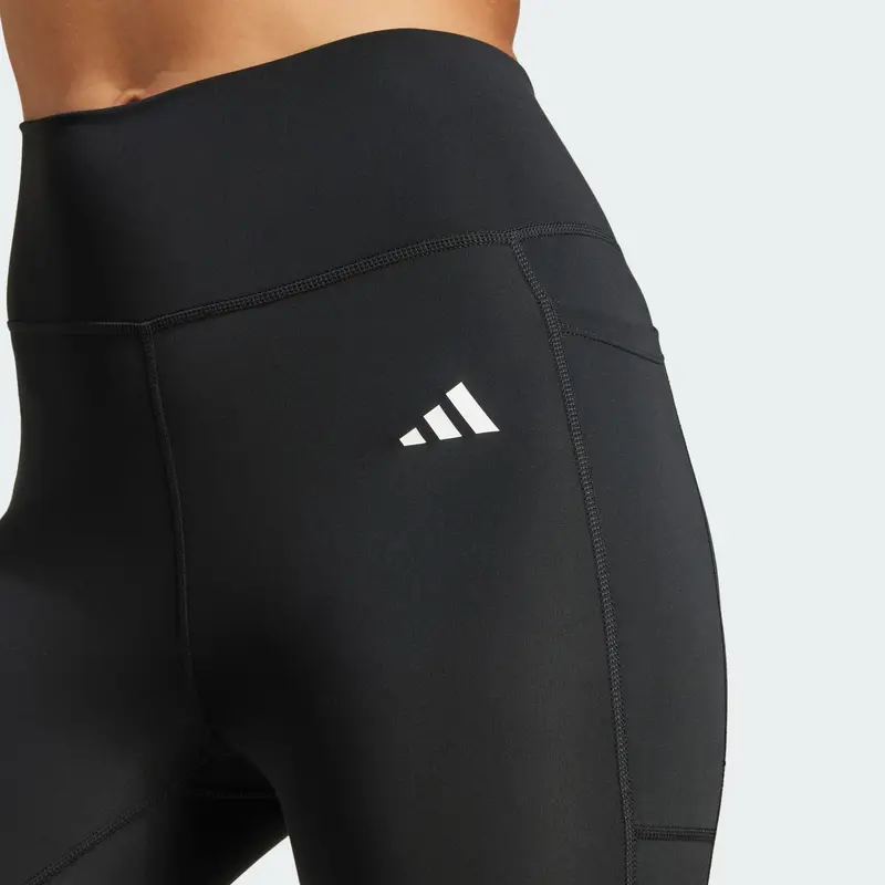 ADIDAS PERFORMANCE Pantaloni sportivi 'Optime Essentials' nero / bianco miniatura 3