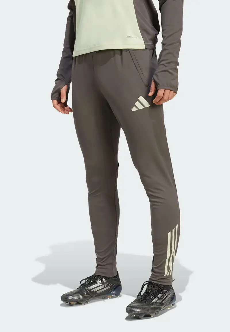 Pantaloni sportivi Real Madrid Tiro 25 Competition giallo chiaro / color fango miniatura 3