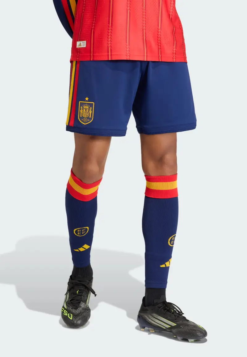 Pantaloni sportivi 'Spanien 26 Authentic' blu scuro / miele / rosso acceso miniatura 2