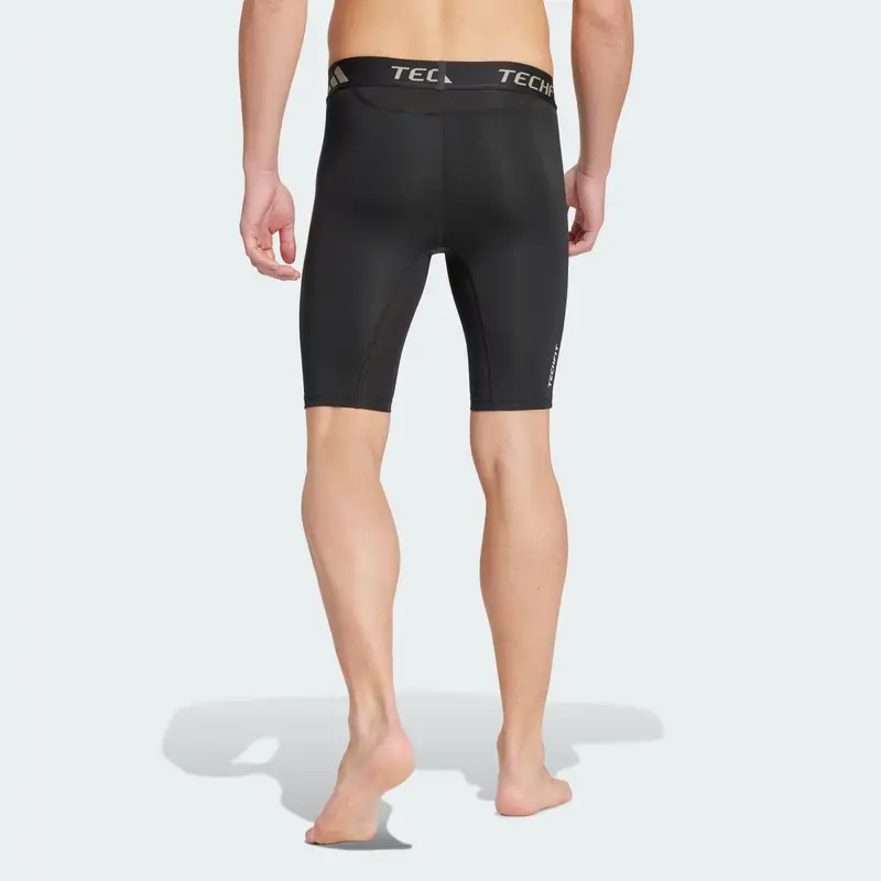 Pantaloni sportivi TECHFIT Compression Training Short greige / nero miniatura 3