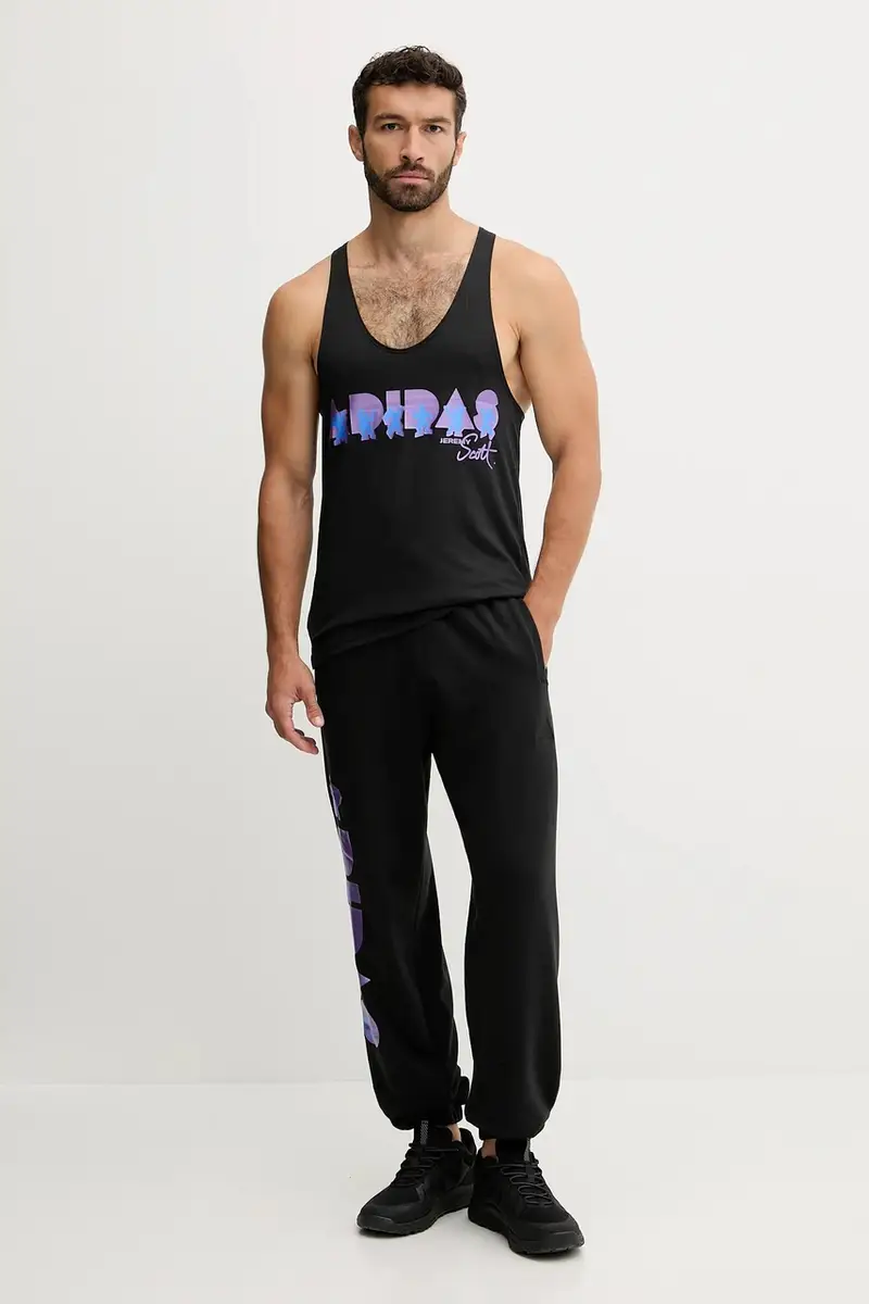 pantaloni tuta di cotone PRIDE uomo colore nero JL7626 miniatura 2