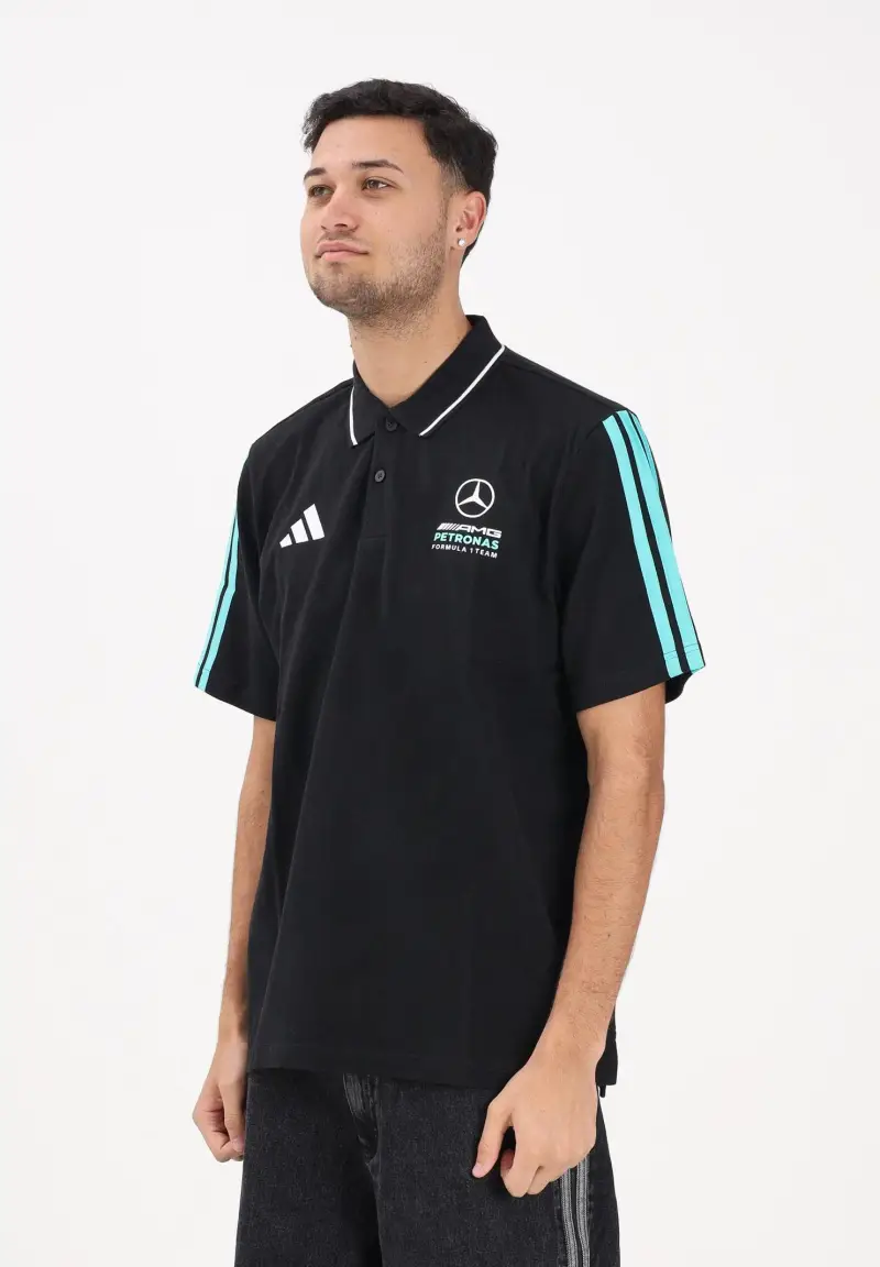 Polo a manica corta Mercedes - AMG Petronas Formula 1 Team DNA nera da uomo