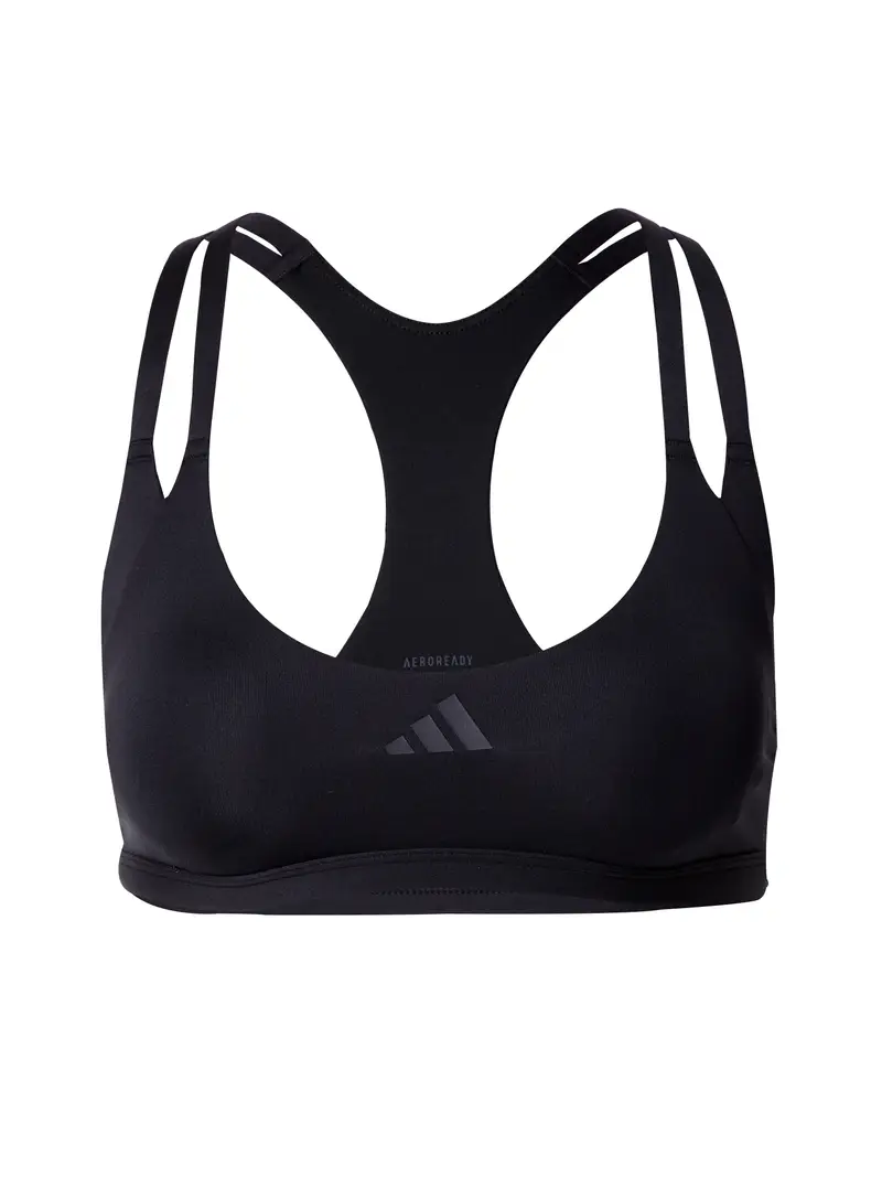 ADIDAS PERFORMANCE Reggiseno sportivo 'Aeroimpact Luxe'  grigio / nero