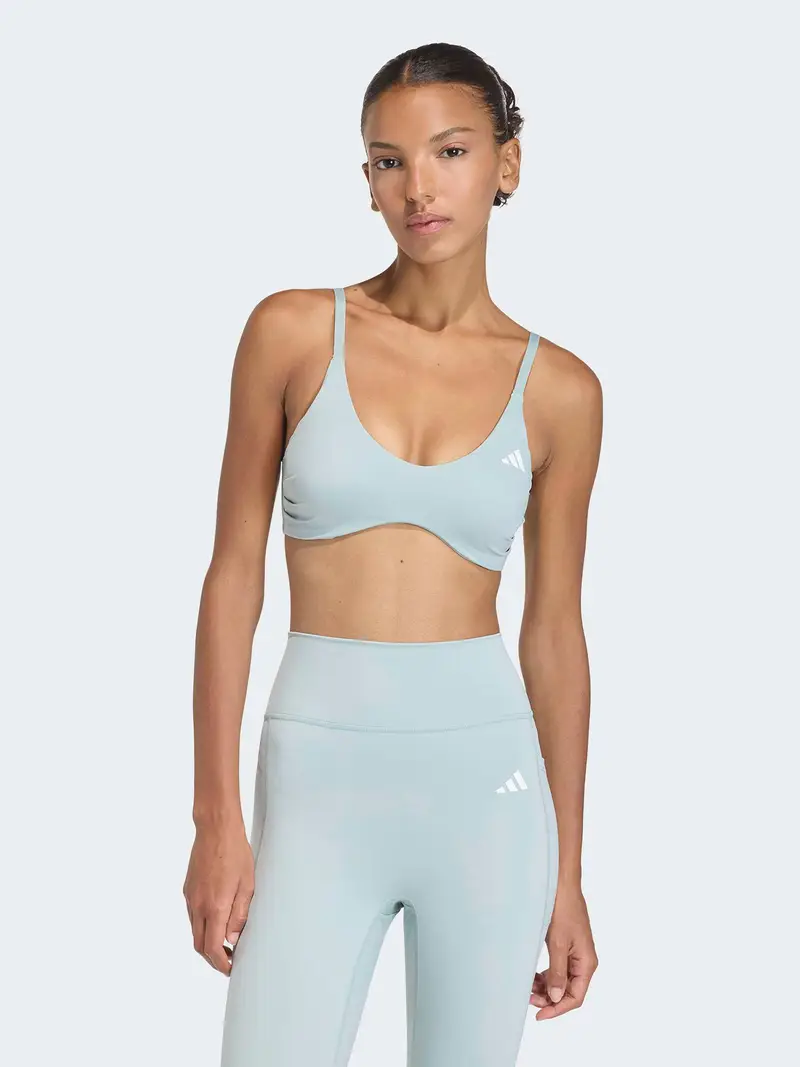 Reggiseno sportivo 'ESS' verde pastello / bianco miniatura 2