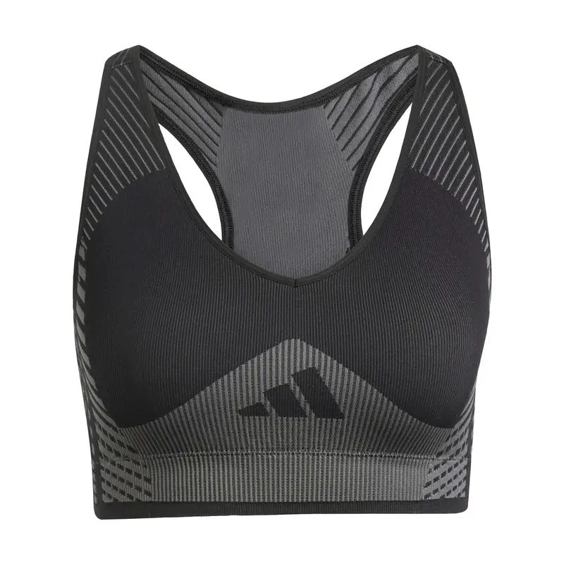 ADIDAS PERFORMANCE Reggiseno sportivo grigio / nero