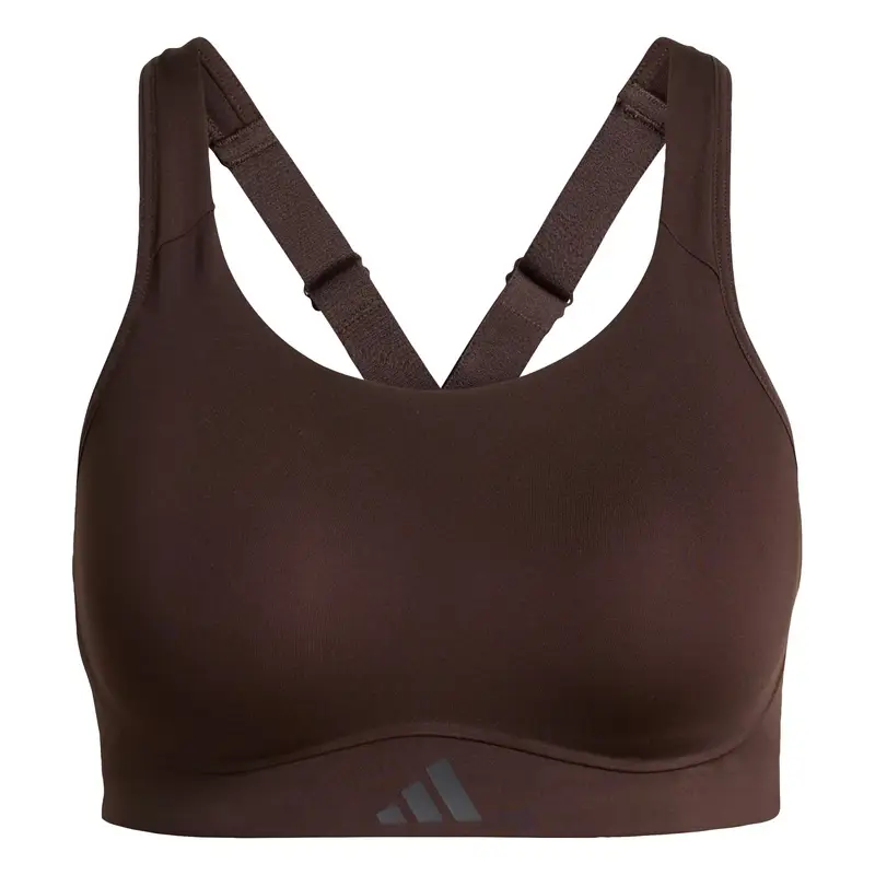 Reggiseno sportivo Optime cioccolato / grigio scuro