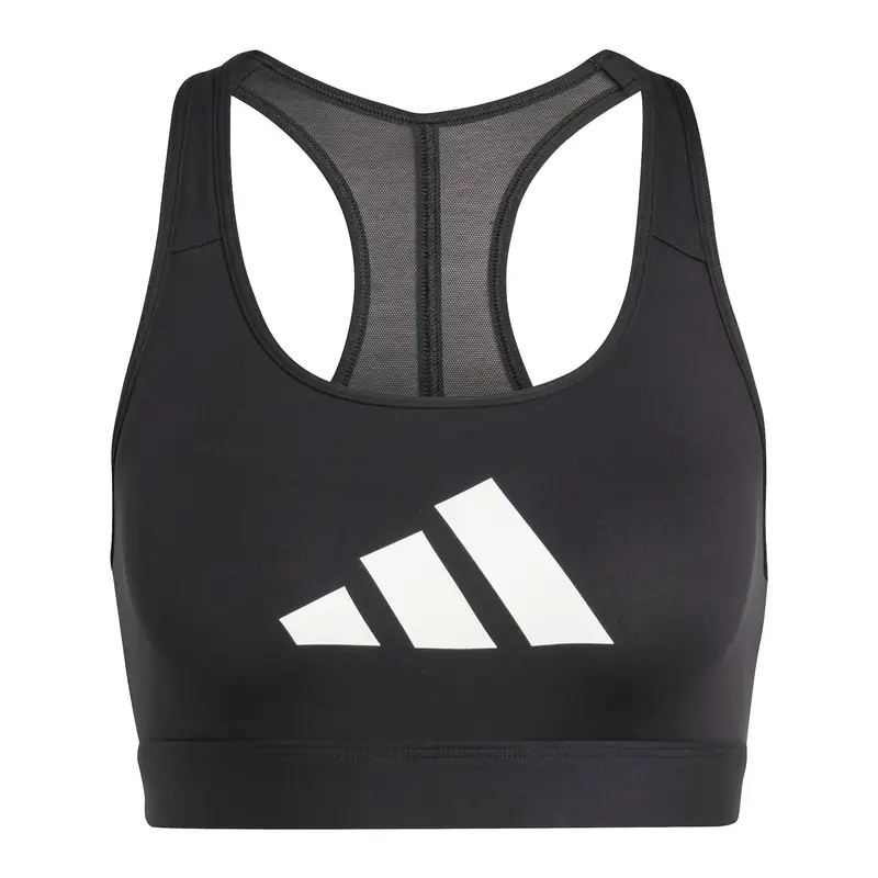 ADIDAS PERFORMANCE Reggiseno sportivo 'POWER REACT'  nero / bianco