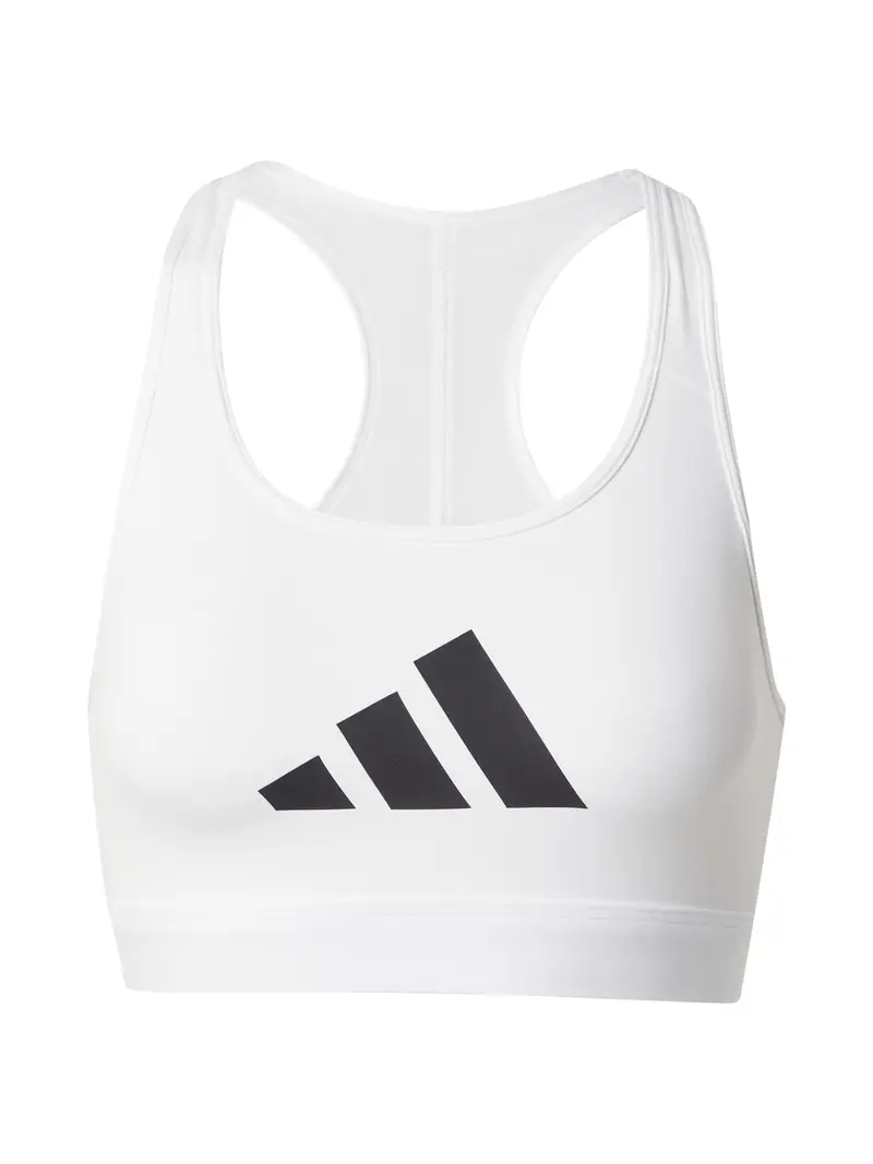 ADIDAS PERFORMANCE Reggiseno sportivo 'POWER REACT' nero / bianco